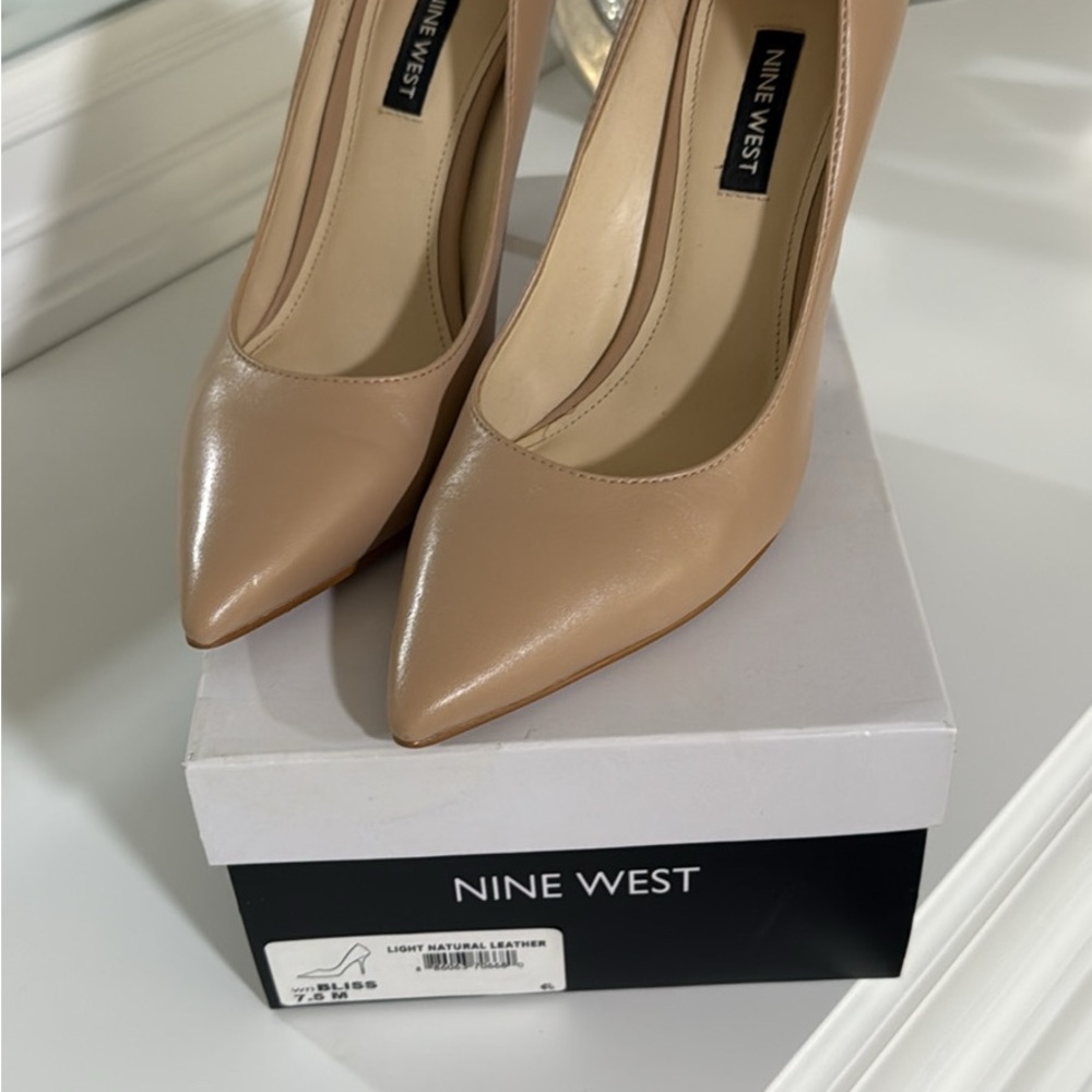 Nine West Light Natural Leather Heels